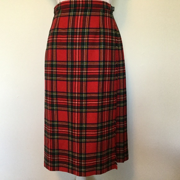 Pitlochry Knitwear Dresses & Skirts - Christmas Pitlochry Tartan Wool Plaid MIDI Skirt